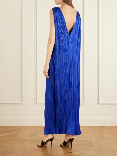 Aflalo Celestia Plissé-satin Maxi Dress | Thumbnail 3 Aflalo Celestia Plissé-satin Maxi Dress | Thumbnail 3