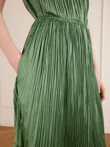 Aflalo Avelline Plissé-satin Midi Skirt | Thumbnail 5 Aflalo Avelline Plissé-satin Midi Skirt | Thumbnail 5