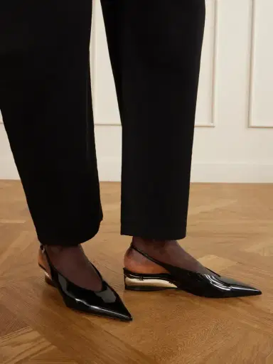Alaïa 30 Patent-leather Wedge Slingback Pumps | Thumbnail 2 Alaïa 30 Patent-leather Wedge Slingback Pumps | Thumbnail 2