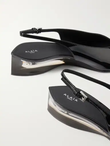 Alaïa 30 Patent-leather Wedge Slingback Pumps | Thumbnail 5 Alaïa 30 Patent-leather Wedge Slingback Pumps | Thumbnail 5