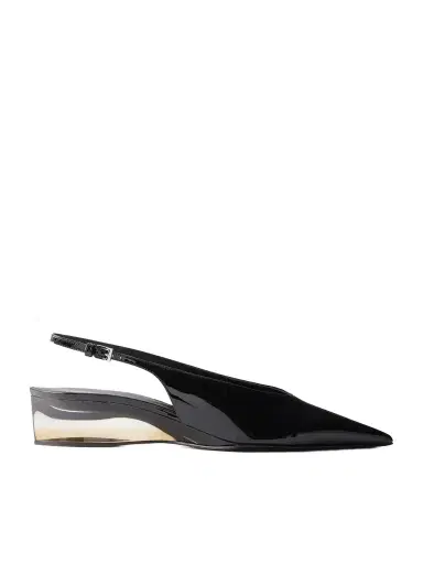 Alaïa 30 Patent-leather Wedge Slingback Pumps | Thumbnail 1 Alaïa 30 Patent-leather Wedge Slingback Pumps | Thumbnail 1