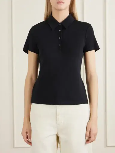 Nili Lotan Trayelle Merino Wool Polo Shirt | Thumbnail 3 Nili Lotan Trayelle Merino Wool Polo Shirt | Thumbnail 3