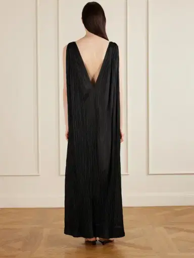 Aflalo Celestia Plissé-satin Maxi Dress | Thumbnail 3 Aflalo Celestia Plissé-satin Maxi Dress | Thumbnail 3