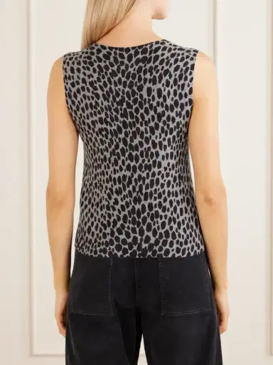 Nili Lotan Nessa Leopard-jacquard Cashmere Tank | Thumbnail 4 Nili Lotan Nessa Leopard-jacquard Cashmere Tank | Thumbnail 4