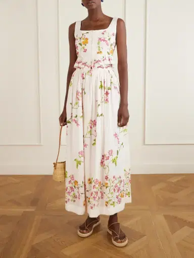 Agua by Agua Bendita Tangelo Floral-print Linen Maxi Skirt | Thumbnail 2 Agua by Agua Bendita Tangelo Floral-print Linen Maxi Skirt | Thumbnail 2