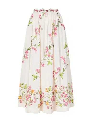 Agua by Agua Bendita Tangelo Floral-print Linen Maxi Skirt | Thumbnail 1 Agua by Agua Bendita Tangelo Floral-print Linen Maxi Skirt | Thumbnail 1