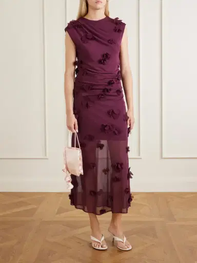 Simkhai Tessa Appliquéd Tulle Blouse | Thumbnail 2 Simkhai Tessa Appliquéd Tulle Blouse | Thumbnail 2