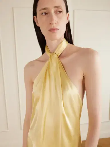 Aflalo Safira Silk-satin Halterneck Top | Thumbnail 4 Aflalo Safira Silk-satin Halterneck Top | Thumbnail 4
