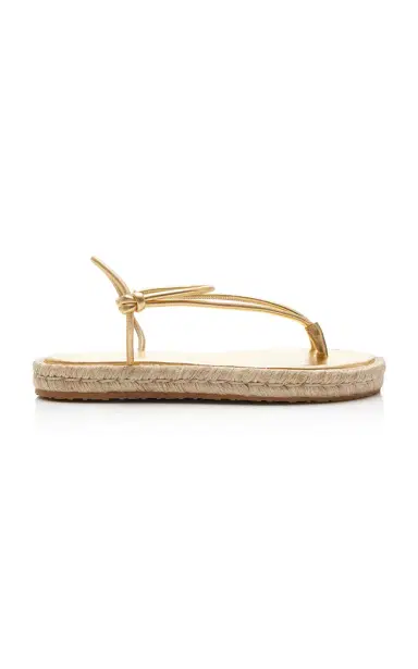 Gianvito Rossi Metallic Leather Sandals | Thumbnail 1 Gianvito Rossi Metallic Leather Sandals | Thumbnail 1