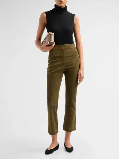 Simkhai Women's Veda Suede Crop Pants | Thumbnail 2 Simkhai Women's Veda Suede Crop Pants | Thumbnail 2