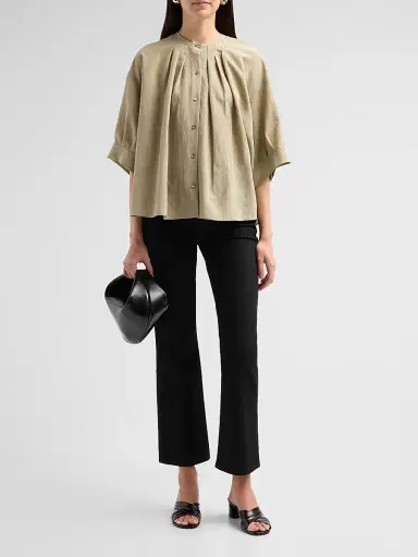 Vince Women's Gathered A-Line Shirt | Thumbnail 2 Vince Women's Gathered A-Line Shirt | Thumbnail 2