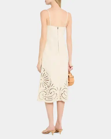 Ulla Johnson Women's The Jane Eyelet Denim Dress - Cowrie - Size 12 | Thumbnail 3 Ulla Johnson Women's The Jane Eyelet Denim Dress - Cowrie - Size 12 | Thumbnail 3