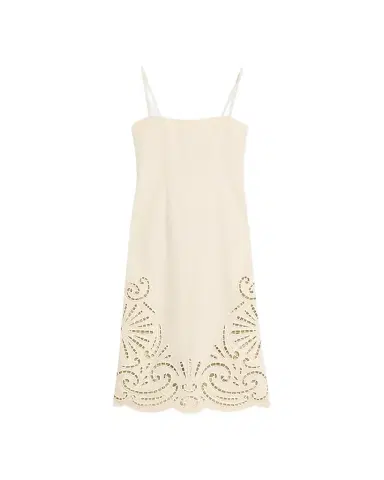 Ulla Johnson Women's The Jane Eyelet Denim Dress - Cowrie - Size 12 | Thumbnail 1 Ulla Johnson Women's The Jane Eyelet Denim Dress - Cowrie - Size 12 | Thumbnail 1