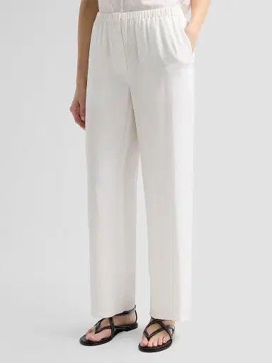 Theory Women's Flowy Silk Twill Pants - | Thumbnail 4 Theory Women's Flowy Silk Twill Pants - | Thumbnail 4