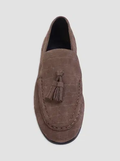 Black Suede Studio Women's Finn Croc Suede Loafers - Brown Croc Suede - Size 11 | Thumbnail 3 Black Suede Studio Women's Finn Croc Suede Loafers - Brown Croc Suede - Size 11 | Thumbnail 3