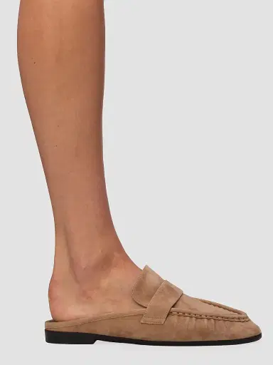 Black Suede Studio Women's Gabby Suede Mule Loafers - Latte Suede - Size 5 | Thumbnail 5 Black Suede Studio Women's Gabby Suede Mule Loafers - Latte Suede - Size 5 | Thumbnail 5