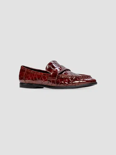 Black Suede Studio Women's Arrow Croc Loafers - Cinnamon Croc - Size 12 | Thumbnail 2 Black Suede Studio Women's Arrow Croc Loafers - Cinnamon Croc - Size 12 | Thumbnail 2