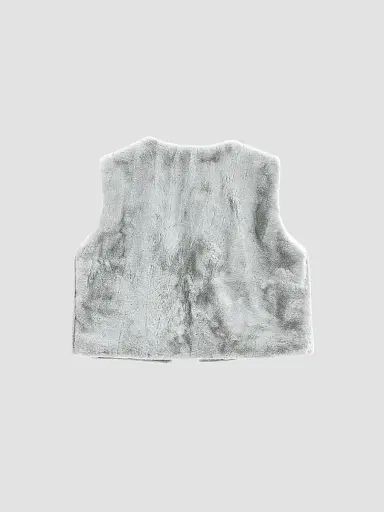 Tulleen Little Girl's & Girl's Plush Vest - Gray - Size 10 | Thumbnail 2 Tulleen Little Girl's & Girl's Plush Vest - Gray - Size 10 | Thumbnail 2