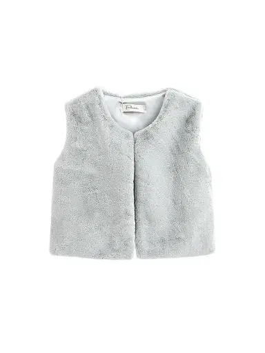 Tulleen Little Girl's & Girl's Plush Vest - Gray - Size 10 | Thumbnail 1 Tulleen Little Girl's & Girl's Plush Vest - Gray - Size 10 | Thumbnail 1
