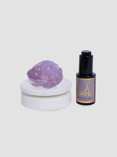 Van Dang Fragrances Buddhapada Diffuser Oil & Amethyst Crystal Meditation Set | Thumbnail 2 Van Dang Fragrances Buddhapada Diffuser Oil & Amethyst Crystal Meditation Set | Thumbnail 2