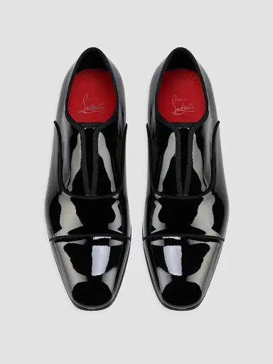 Christian Louboutin Men's Alphamale Galvin Patent Leather Slip-On Oxfords | Thumbnail 4 Christian Louboutin Men's Alphamale Galvin Patent Leather Slip-On Oxfords | Thumbnail 4