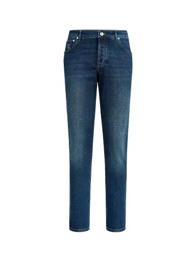 Brunello Cucinelli Men's Comfort Denim Five-Pocket Jeans | Thumbnail 1 Brunello Cucinelli Men's Comfort Denim Five-Pocket Jeans | Thumbnail 1