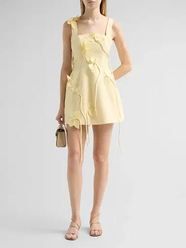Acler Women's Forever Young Reeve Mini Dress - Lemon Zest | Thumbnail 2 Acler Women's Forever Young Reeve Mini Dress - Lemon Zest | Thumbnail 2