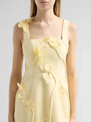 Acler Women's Forever Young Reeve Mini Dress - Lemon Zest | Thumbnail 5 Acler Women's Forever Young Reeve Mini Dress - Lemon Zest | Thumbnail 5