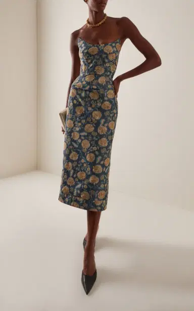 Markarian Cypress Dusk Marigold Ikat Midi Dress | Thumbnail 3 Markarian Cypress Dusk Marigold Ikat Midi Dress | Thumbnail 3