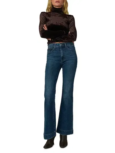 Joe's Jeans Women's The Tony Turtleneck Velvet Long-Sleeve Top | Thumbnail 2 Joe's Jeans Women's The Tony Turtleneck Velvet Long-Sleeve Top | Thumbnail 2