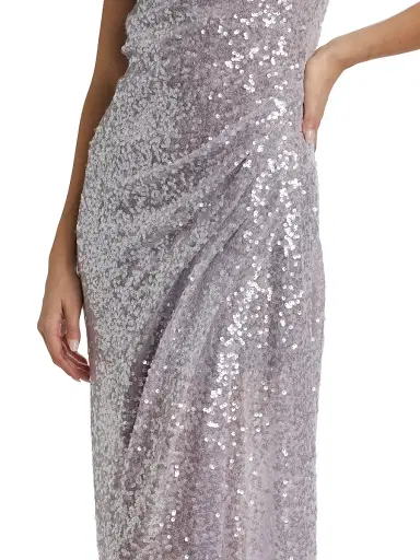 Prabal Gurung Women's Sequined Side Drape Gown - Lilac | Thumbnail 6 Prabal Gurung Women's Sequined Side Drape Gown - Lilac | Thumbnail 6