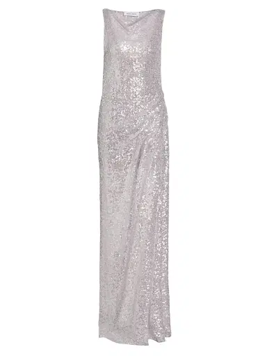 Prabal Gurung Women's Sequined Side Drape Gown - Lilac | Thumbnail 1 Prabal Gurung Women's Sequined Side Drape Gown - Lilac | Thumbnail 1