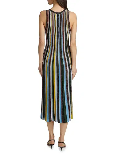 Milly Women's Striped Tank Midi-Dress | Thumbnail 5 Milly Women's Striped Tank Midi-Dress | Thumbnail 5