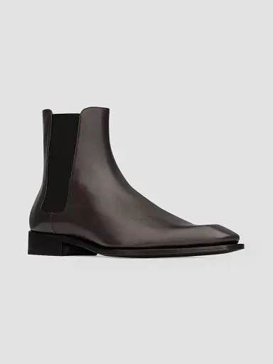 Saint Laurent Men's Aurelien Chelsea Boots in Smooth Leather - Brown - Size 6.5 | Thumbnail 2 Saint Laurent Men's Aurelien Chelsea Boots in Smooth Leather - Brown - Size 6.5 | Thumbnail 2
