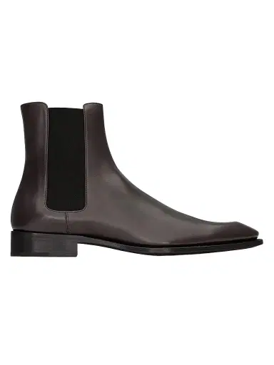 Saint Laurent Men's Aurelien Chelsea Boots in Smooth Leather - Brown - Size 6.5 | Thumbnail 1 Saint Laurent Men's Aurelien Chelsea Boots in Smooth Leather - Brown - Size 6.5 | Thumbnail 1