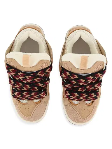 Lanvin Kid's Suede Curb Sneakers - Stone Off White 1.5 (Child) | Thumbnail 8 Lanvin Kid's Suede Curb Sneakers - Stone Off White 1.5 (Child) | Thumbnail 8