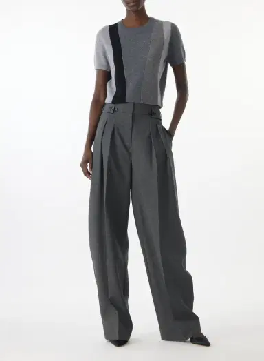 Jason Wu Collection ASYMMETRICAL PANELLED SHORT SLEEVE WOOL SWEATER | Thumbnail 4 Jason Wu Collection ASYMMETRICAL PANELLED SHORT SLEEVE WOOL SWEATER | Thumbnail 4