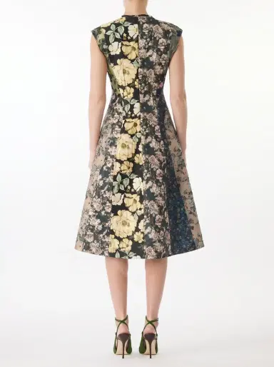 Jason Wu Collection MIXED FLORAL JACQUARD PANELED MIDI DRESS | Thumbnail 4 Jason Wu Collection MIXED FLORAL JACQUARD PANELED MIDI DRESS | Thumbnail 4