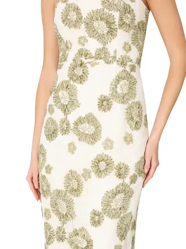 Milly Women's Jasmine Embroidered Lace Strapless Dress - White Green - Size 12 | Thumbnail 4 Milly Women's Jasmine Embroidered Lace Strapless Dress - White Green - Size 12 | Thumbnail 4