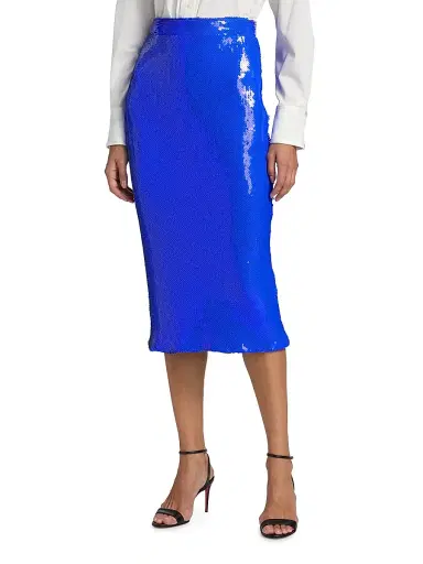 Sergio Hudson Women's Sequined Pencil Skirt - Blank | Thumbnail 3 Sergio Hudson Women's Sequined Pencil Skirt - Blank | Thumbnail 3