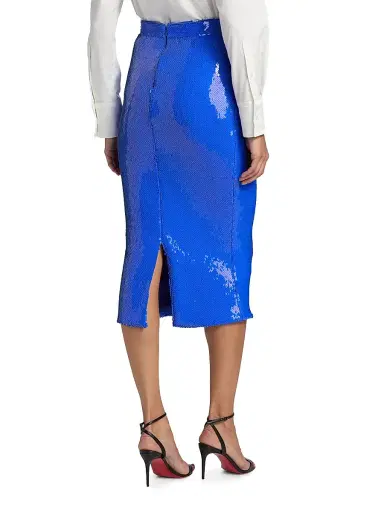 Sergio Hudson Women's Sequined Pencil Skirt - Blank | Thumbnail 5 Sergio Hudson Women's Sequined Pencil Skirt - Blank | Thumbnail 5