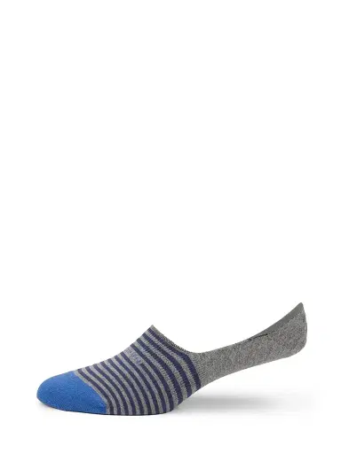 Marcoliani Striped Invisible Socks - Grey | Thumbnail 1 Marcoliani Striped Invisible Socks - Grey | Thumbnail 1