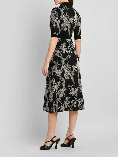 Etro Women's Wool-Blend Knit Midi Shirtdress - Black | Thumbnail 3 Etro Women's Wool-Blend Knit Midi Shirtdress - Black | Thumbnail 3