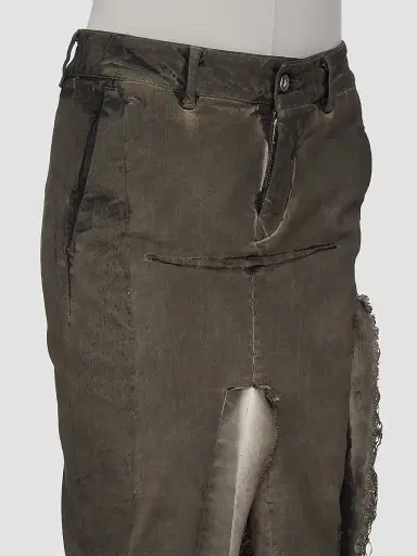Rick Owens Women's Distressed Demin Maxi Skirt - Dust Combo | Thumbnail 4 Rick Owens Women's Distressed Demin Maxi Skirt - Dust Combo | Thumbnail 4