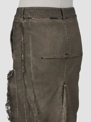 Rick Owens Women's Distressed Demin Maxi Skirt - Dust Combo | Thumbnail 5 Rick Owens Women's Distressed Demin Maxi Skirt - Dust Combo | Thumbnail 5