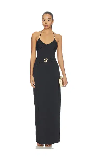 Runaway The Label Nina Ruched Halter Maxi Dress | Thumbnail 1 Runaway The Label Nina Ruched Halter Maxi Dress | Thumbnail 1