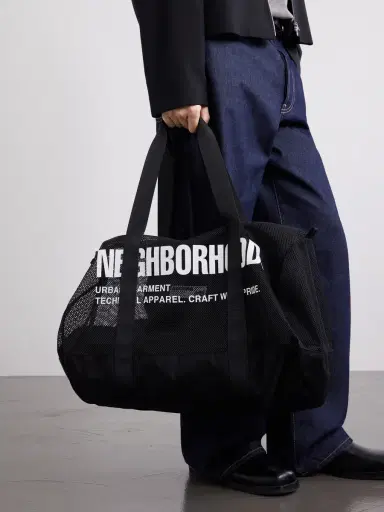 Neighborhood Logo-Print Mesh Weekend Bag - Men | Thumbnail 3 Neighborhood Logo-Print Mesh Weekend Bag - Men | Thumbnail 3