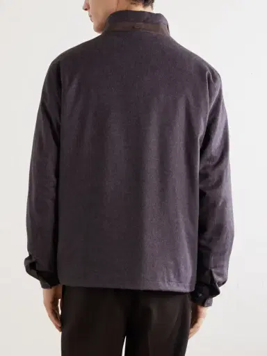 HERNO Silk and Cashmere-Blend Twill Bomber Jacket - Men | Thumbnail 4 HERNO Silk and Cashmere-Blend Twill Bomber Jacket - Men | Thumbnail 4