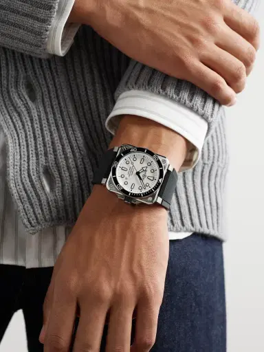 Bell & Ross BR-03 Diver Automatic Stainless Steel Watch, Ref. BR03A-D-WH-ST/SRB - Men | Thumbnail 2 Bell & Ross BR-03 Diver Automatic Stainless Steel Watch, Ref. BR03A-D-WH-ST/SRB - Men | Thumbnail 2