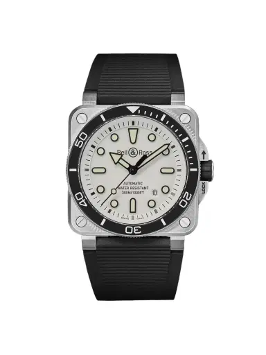 Bell & Ross BR-03 Diver Automatic Stainless Steel Watch, Ref. BR03A-D-WH-ST/SRB - Men | Thumbnail 1 Bell & Ross BR-03 Diver Automatic Stainless Steel Watch, Ref. BR03A-D-WH-ST/SRB - Men | Thumbnail 1